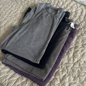 Athleta Grey Sleeveless Muscle Tank